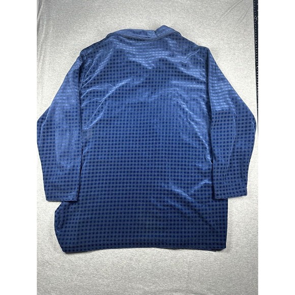 Diane Von Furstenberg The Color Authority Blue 1/4 Zip Sweater Size 1X - Picture 3 of 6